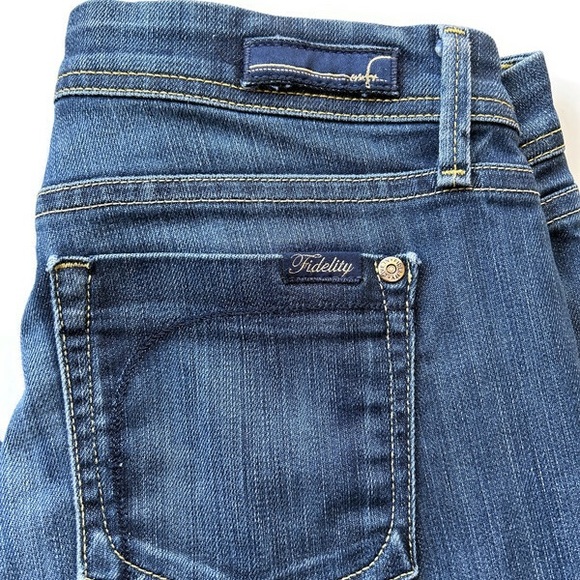 FIDELITY Stevie Mid Rise Straight Leg Viper Rinse Jeans Sz 28 - Picture 10 of 11